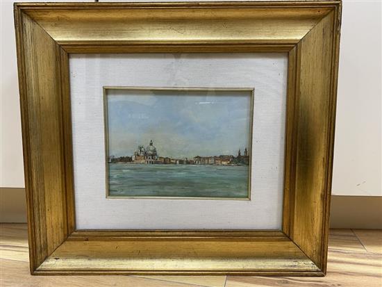 Lynette Hemmant (1938-) oil on board, Santa Maria Salute, Venice, signed and dated 82, 15 x 20cm